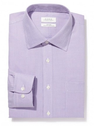 Checkered Light Purple Collared Shirt