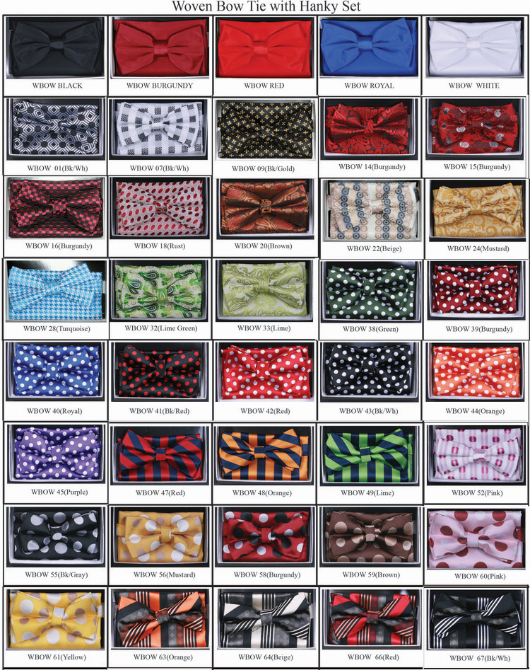Woven Bow Tie with Hanky Set