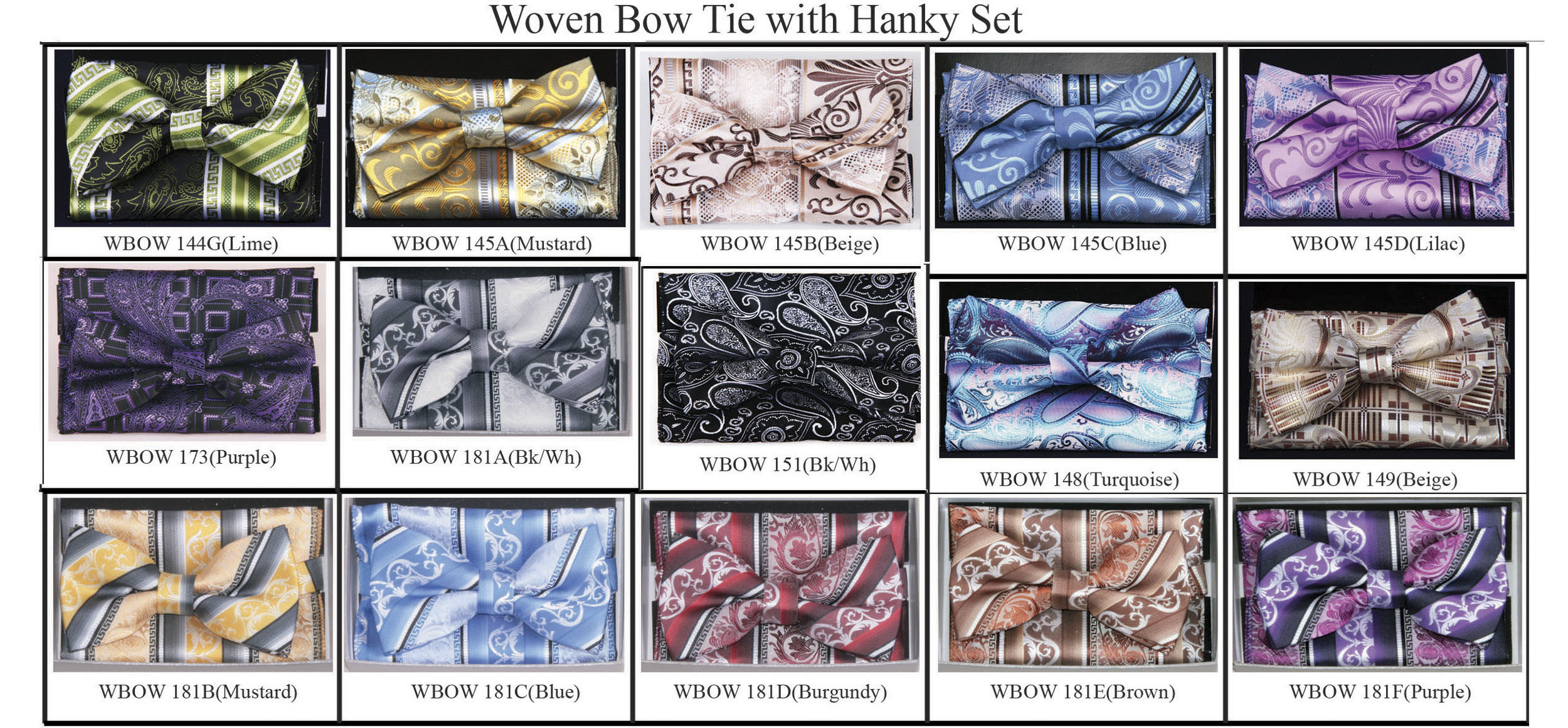 Woven Bow Ties